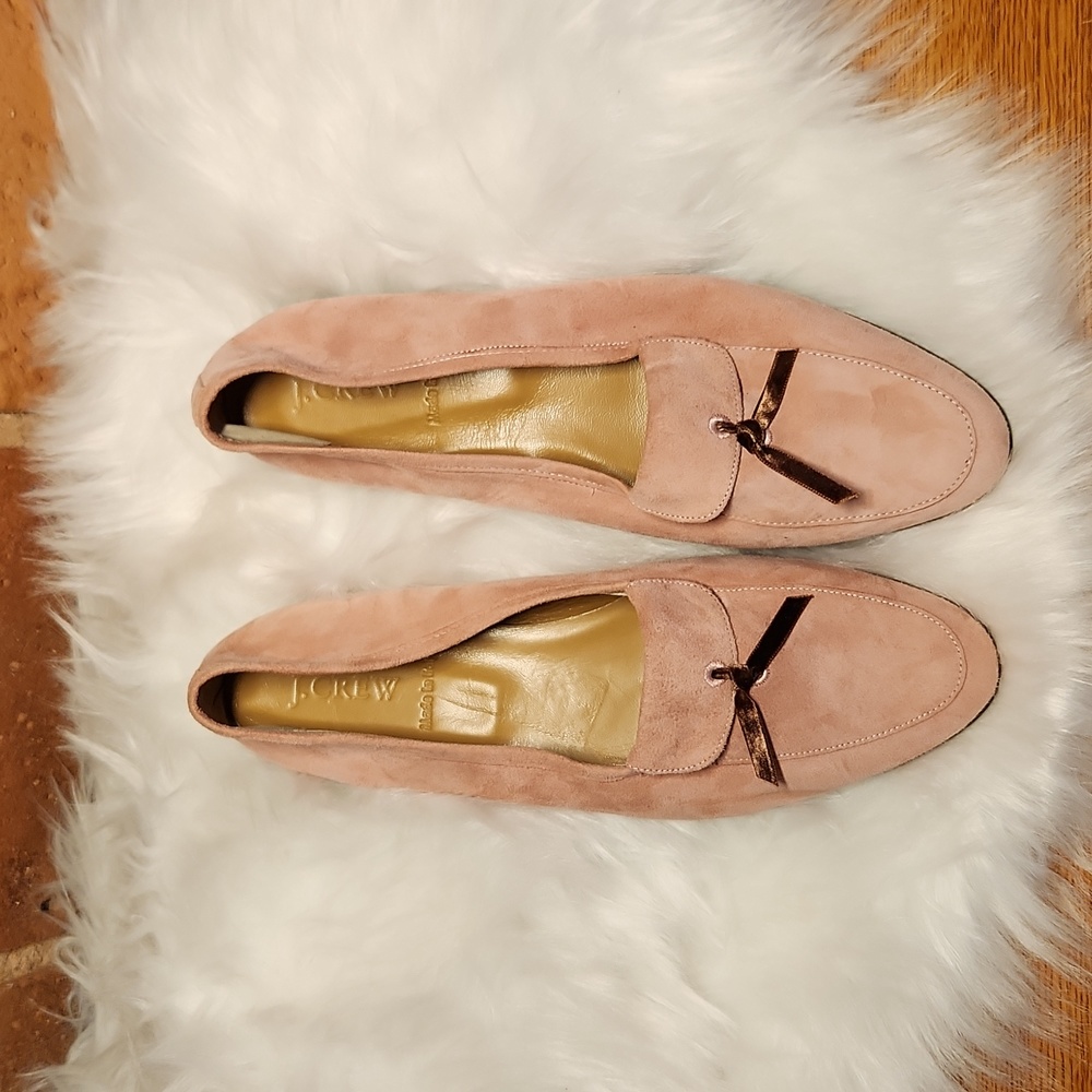 J. Crew Pink Suede Loafers